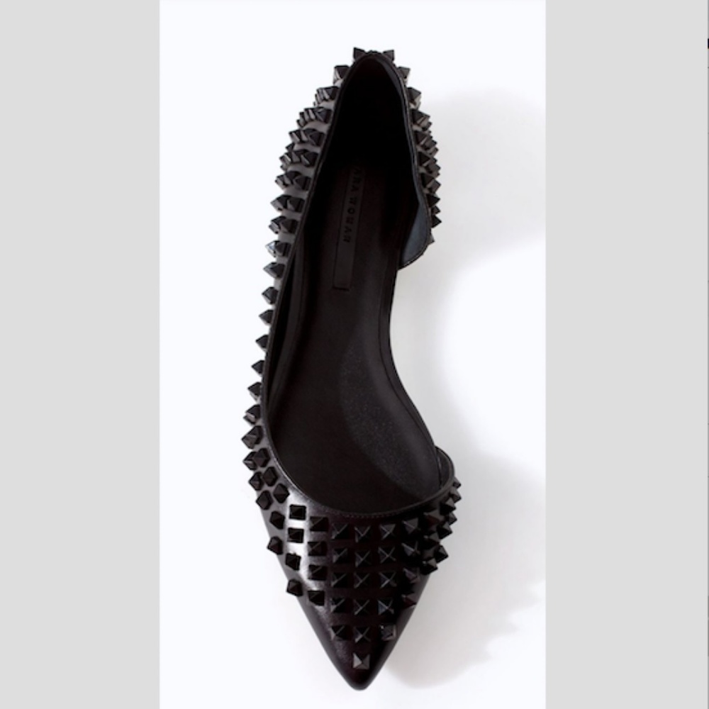 Rare Zara Studded D'Orsay Flats Size 37